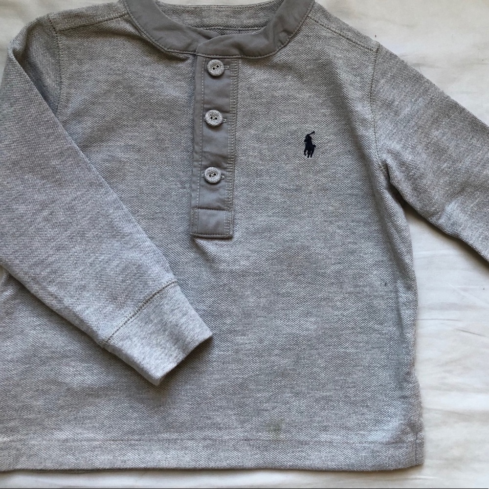 Grey L/S Ralph Lauren Polo 2T shirt